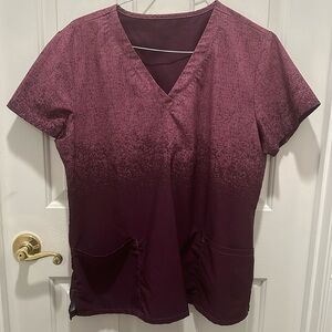 Purple Ombré Scrub Top